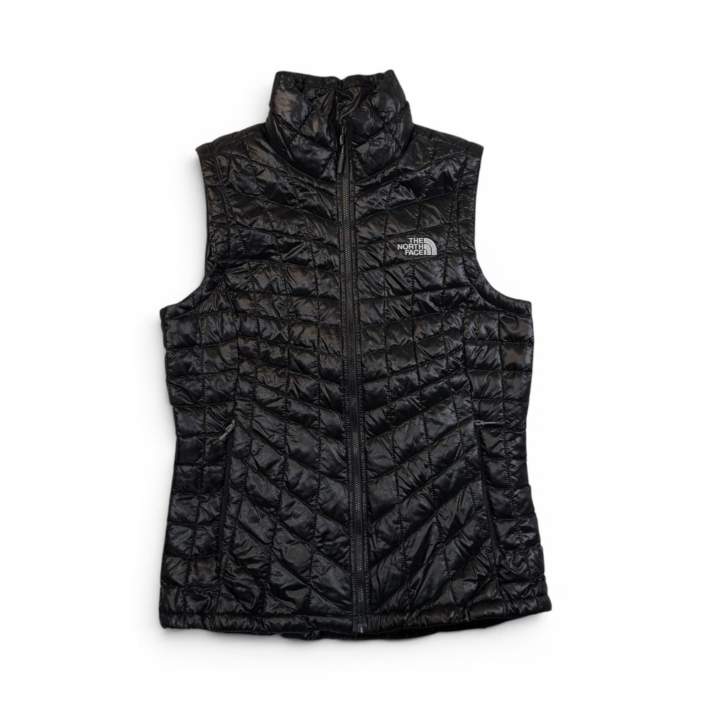 The North Face Womens Thermoball Quilted‎ Puffer Vest Black Small F15 CTL5